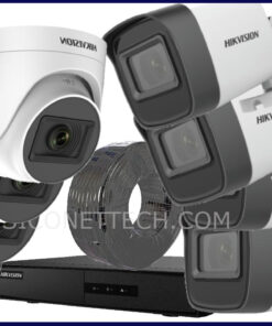 Hikvision 8 Camera System Complete CCTV Kit + Installation Accessories