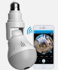 360° Rotating CCTV Bulb Camera – Smart Wireless Home Security