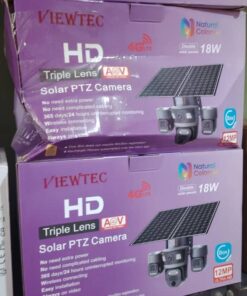 12MP Triple Lens AOV 4G Solar-Powered PTZ CCTV Camera – Smart Alert | Night Vision | Human Detection | Two-Way Audio