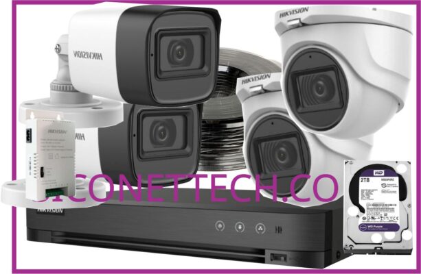 Hikvision 4-Camera Complete Audio CCTV Kit – Outdoor & Indoor Combo | 8-Channel DVR | 2TB Surveillance HDD | Best CCTV Prices in Abuja & Nationwide Delivery