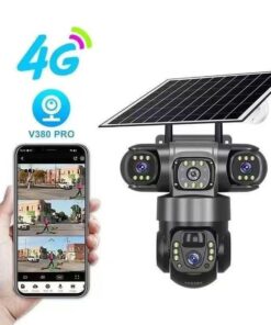 T30 V380 Pro Triple Lens Solar PTZ Security Camera Outdoor (2)